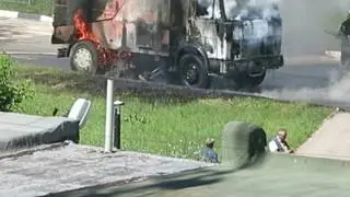 МАЗ Сгорел