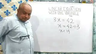LINEAR EQUATION WITH ONE VARIANT|| MATHS TRICKS || MATHEMATICS