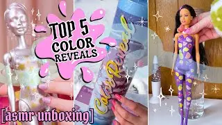 ASMR TOP 5 COLOR REVEAL BARBIE UNBOXINGS | hibarbiegirls