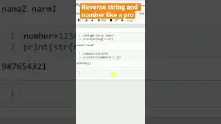 Reverse a string and number without any loop and custom functions. #python #shorts #viral