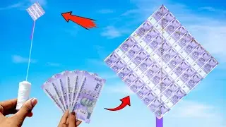 ₹100 note kite making , how to make kite , worlds most expensive kite flying