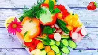 Летняя овощная тарелочка к шашлыку
