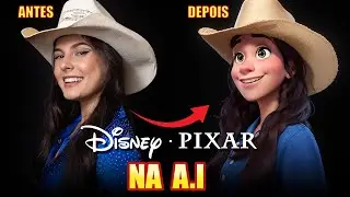 COMO FAZER a Trend da Disney Pixar com FOTO PRÓPRIA na INTELIGÊNCIA ARTIFICIAL de GRAÇA!!!