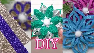 Christmas tree Decorations 🎄 made of Glitter Foamiran CHRISTMAS DECOR