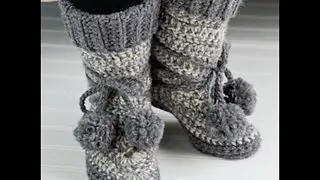 ГОЛЬФЫ-НОСКИ крючом.   KNEE-SOCKS crochet. часть 2.