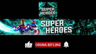 KONKURS G'OLIBI UCHUN BANNER // SPEED DESIGN // PHOTOSHOPDA BANNER YASASH // SUPERHEROES