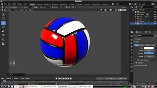 Как создеть волейбольный мяч в Blender. Урок 3D-моделирования
