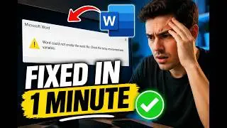 Word could not create the work file
