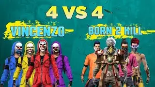 Pc players Vs Mobile players||Classic squad custom||4🆚4||⚫⚫