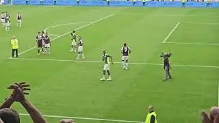 Villa fans singing Villa boys are taking over away at Leicester City