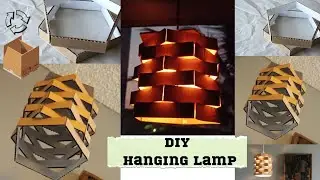 DIY - How To Make Hanging Lamp From Waste Cardboard l DIY Lamp Making Tutorial l