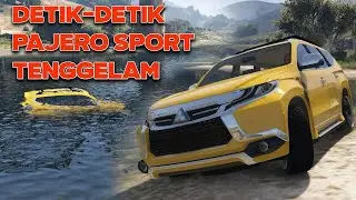 Detik detik Pajero Sport Kuning Tenggelam di Sungai