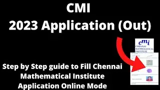 CMI Admission 2023 Application (Started)- How to Fill CMI Application Form Online Mode