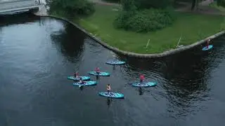 Прогулка на SUP-бордах в Петербурге. Парковые острова