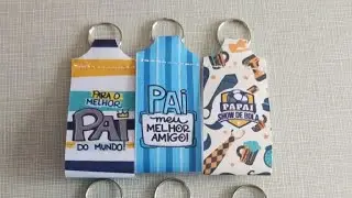Chaveiro personalizado aproveitando retalhos  para o dia dos pais.