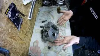 Zongshen ZS250GS сборка головки цилиндра.