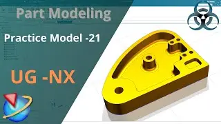 Siemens Unigraphics NX-Part modeling Example 21 for beginners || Single Sketch