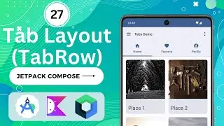 Tabs Layout using TabRow In Jetpack Compose | Android Studio Hedgehog | Kotlin | Jetpack Compose