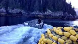 Alaskan Seine Skiff on Fire
