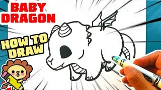 EASY How to Draw a CUTE DRAGON