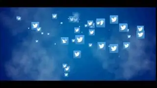 Twitter Icon Flying Background| Free HD Stock Footage| Free HD Stock Footage