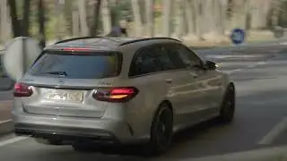 LOUD Mercedes C63 S AMG with DECAT Downpipes - cold start, fly by & POV