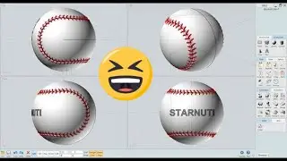 Moi3D tutorial - Modelling Baseball #moi3D