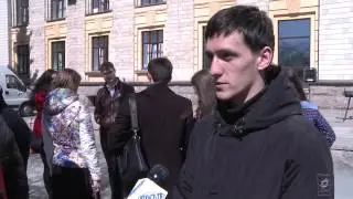 Флешмоб в поддержку выборов президента Казахстана в Челябинске.