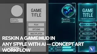 Reskin a Game HUD in Any Style with AI — Concept Art Workflow