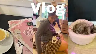 Vlog: um dia no gato cafe do rj| indo ao médico tratar a cabeça| passeando pelo rj🐱😱