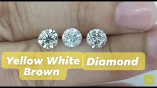 Yellow White Brown Diamonds compare