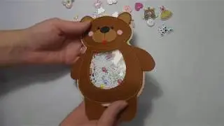 МК. Искалка с фетра , медвежонок . Baby toy. Master class.