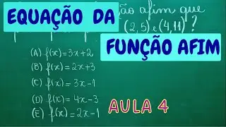 EQUAÇÃO DA FUNÇÃO AFIM - EXERCÍCIO - Professora Angela Matemática