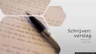 Schrijven: verslag