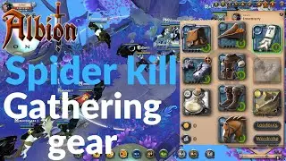 Albion Online - Mist spider kill using tier 4.0 gathering gears (RAW)