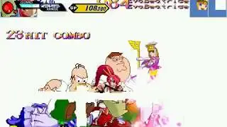 Mugen Zim, Yoko Littner, Homer Simpson and Peter Griffin vs 4x Eva Beatrice