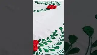 Ribbon work Rose Flower  Full Bedsheet design with step by step Description in Hindi. #shorts