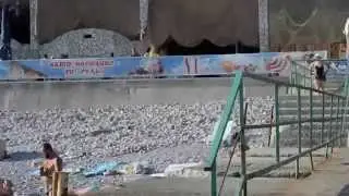 Кацевели - на видео один из самых оживленных пирсов пляжа