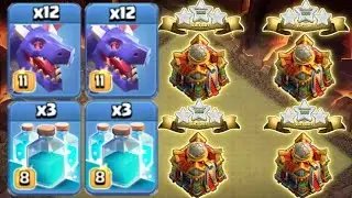 TH16 DRAGON CLONE ATTACK STRATEGY! BEST TH16 ATTACK STRATEGY IN CLASH OF CLANS - coc gal
