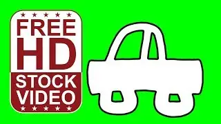 Free Stock Videos – animated cartoon style car on green screen seamless loop 2D animation