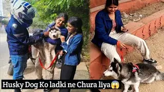 Stranger Girl ne husky Ko chura liya😱 | dog owner ko ussi ka dog mangne pe chor btaya #therjrider