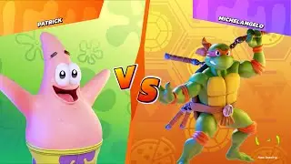 Nickelodeon All-Star Brawl - Patrick vs Michelangelo - Gameplay PC 2021