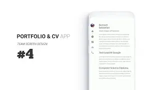 Android CV & Portfolio Minimal App Part4: Team Screen Design | Android studio Tutorial