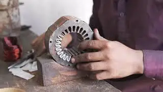 Single Phase Induction motor for water cooler assembly full film HD #motor #engineering #howitsmade
