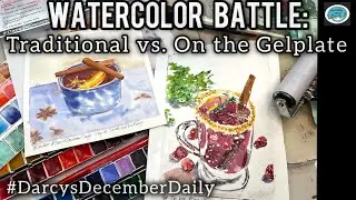 Watercolors On the Gel Plate vs Traditional Watercolor Techniques for 