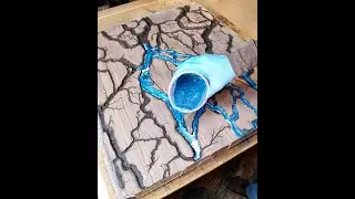 Making a Fractal River Table with Blue Epoxy Resin Rivers