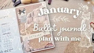 🪞January 2024 Dark and Light Academia - Bullet Journal Plan with me