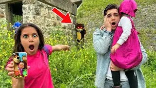 ماشا و دورة والشخص الغريب ذهبو إلى منزل الدب الشرير بالمنطقة المهجورة !!مخيف
