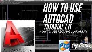 AUTOCAD Basic Tutorial For Beginners - 1.11 RECTANGULAR ARRAY.