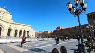 Gorgeous Republic Square, in Yerevan, Armenia, March 2020